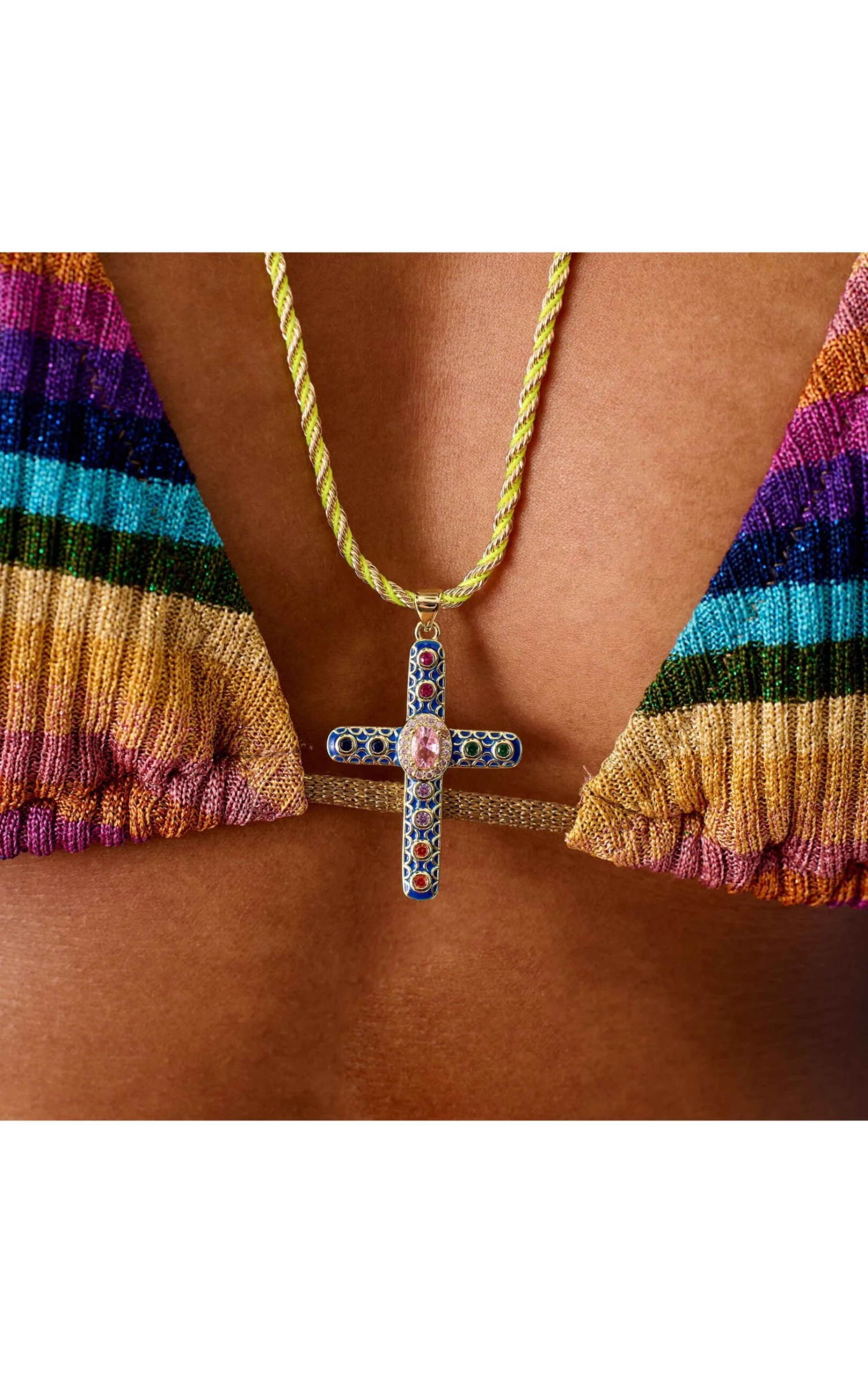 Collier Boniface Bleu 2 Collier Boniface Bleu – Image 2