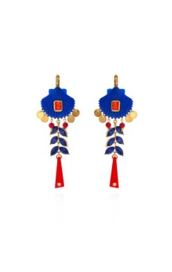 Boucles D'oreilles Coralie Bleu Indigo