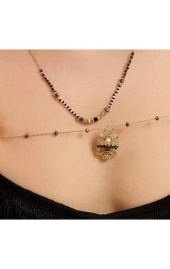 Collier Heartbeat Noir -Hipanema Boutique heartbeat 2