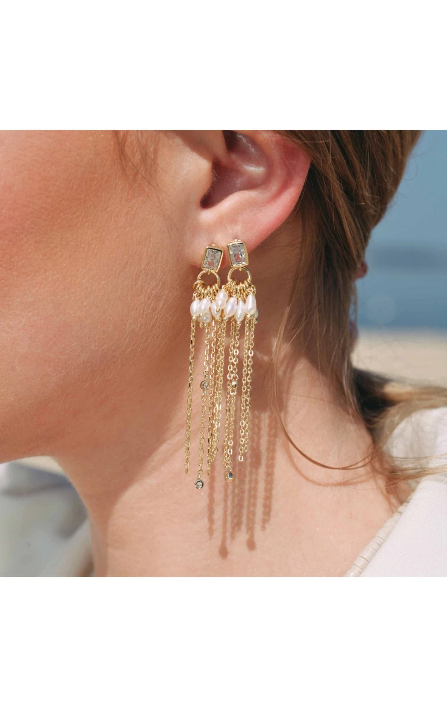 Boucles D'oreilles Marina Doré 2 Boucles D'oreilles Marina Doré – Image 2