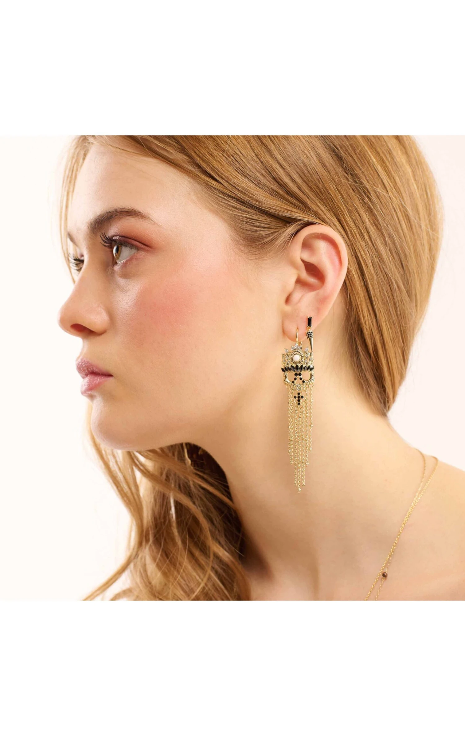 Boucles D'oreilles Ryder Doré 2 Boucles D'oreilles Ryder Doré – Image 2