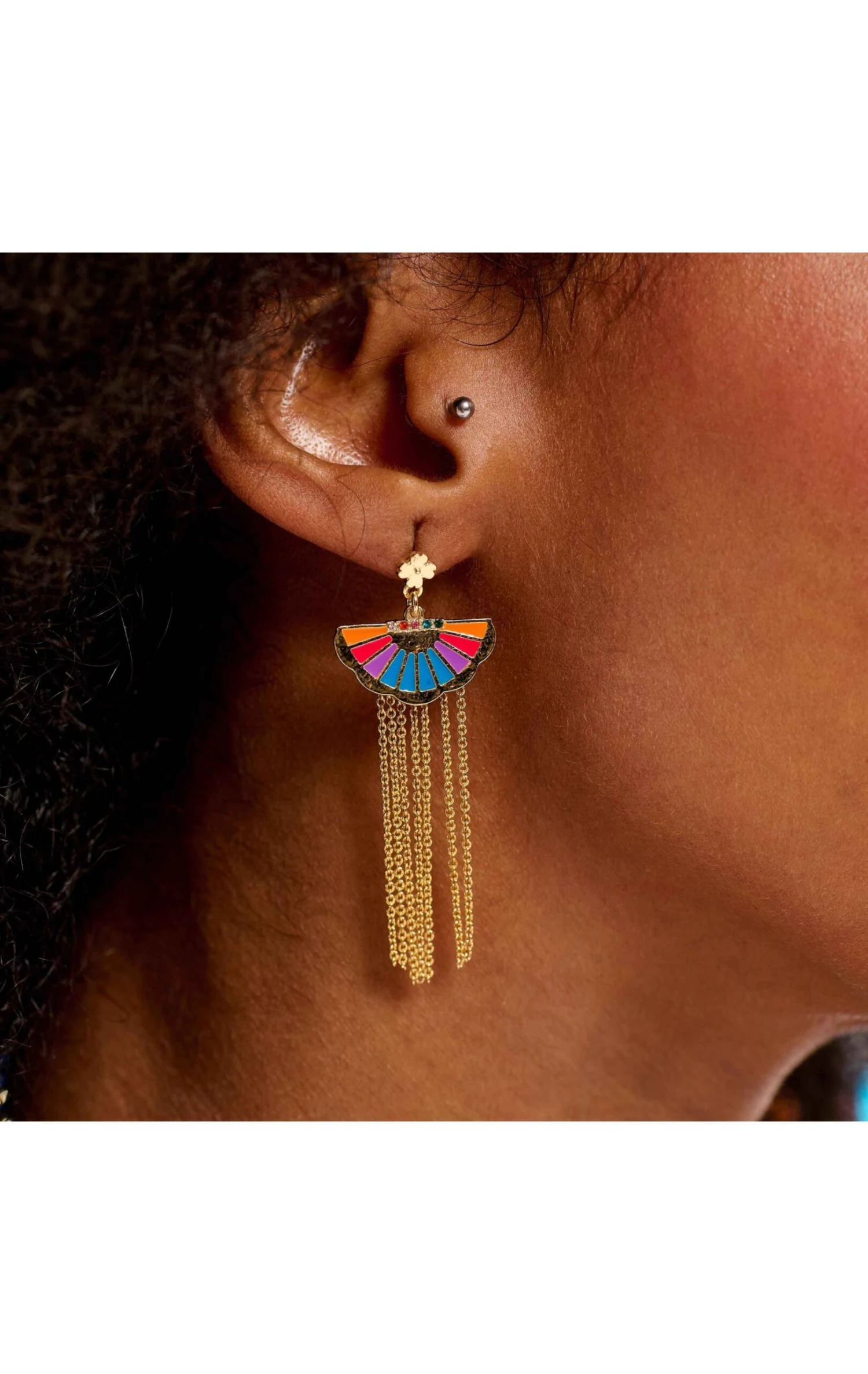 Boucles D'oreilles Sancho Multicolore 2 Boucles D'oreilles Sancho Multicolore – Image 2