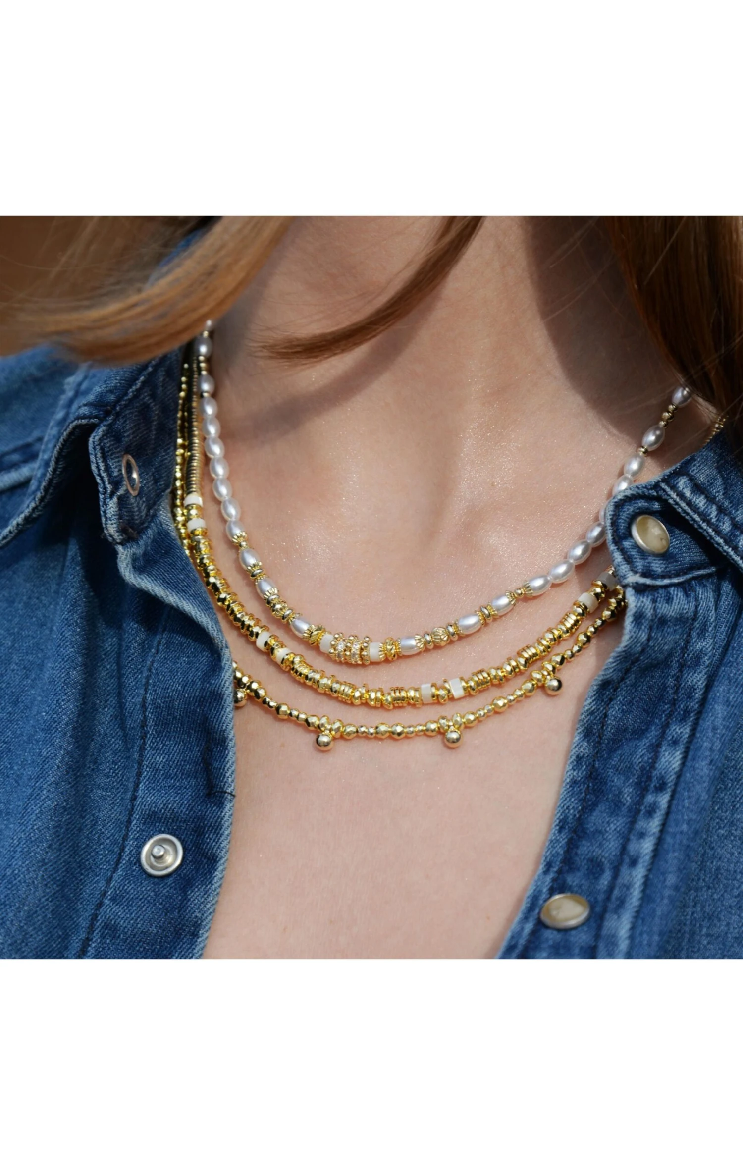 Collier Trion Doré 2 Collier Trion Doré – Image 2